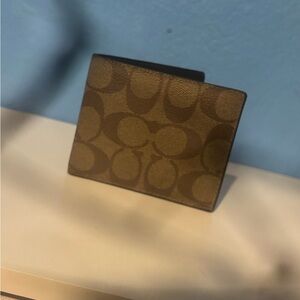 Coach Monogram Canvas Card Case - Brown/Tan